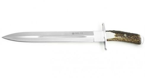 Hirschfänger: ca. 40 cm lange Klinge mit Parierstange - heute oft als Deko <br>
