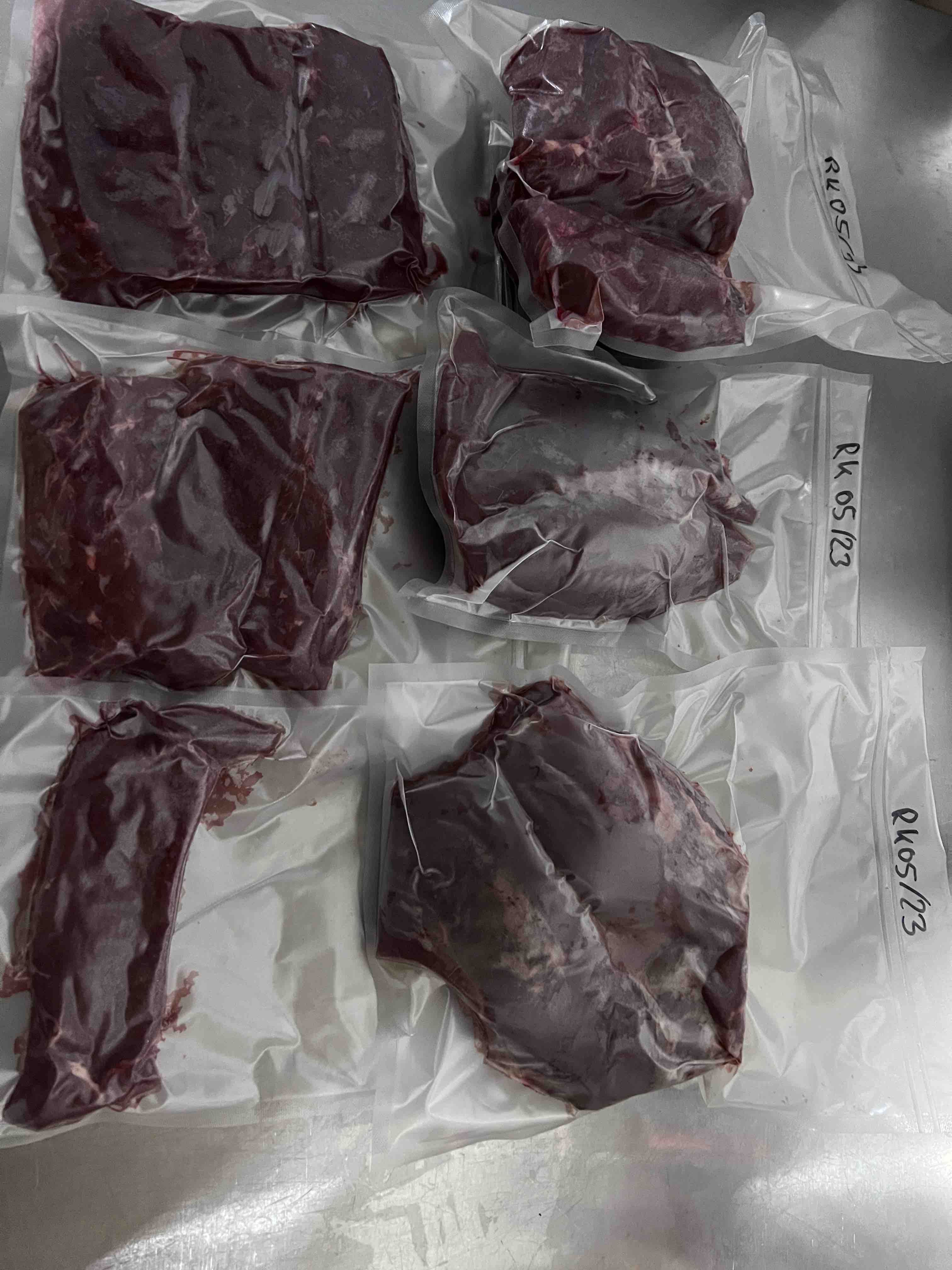 vakuumiertes Wildbret, hier fehlt eine korrete Beschriftung!